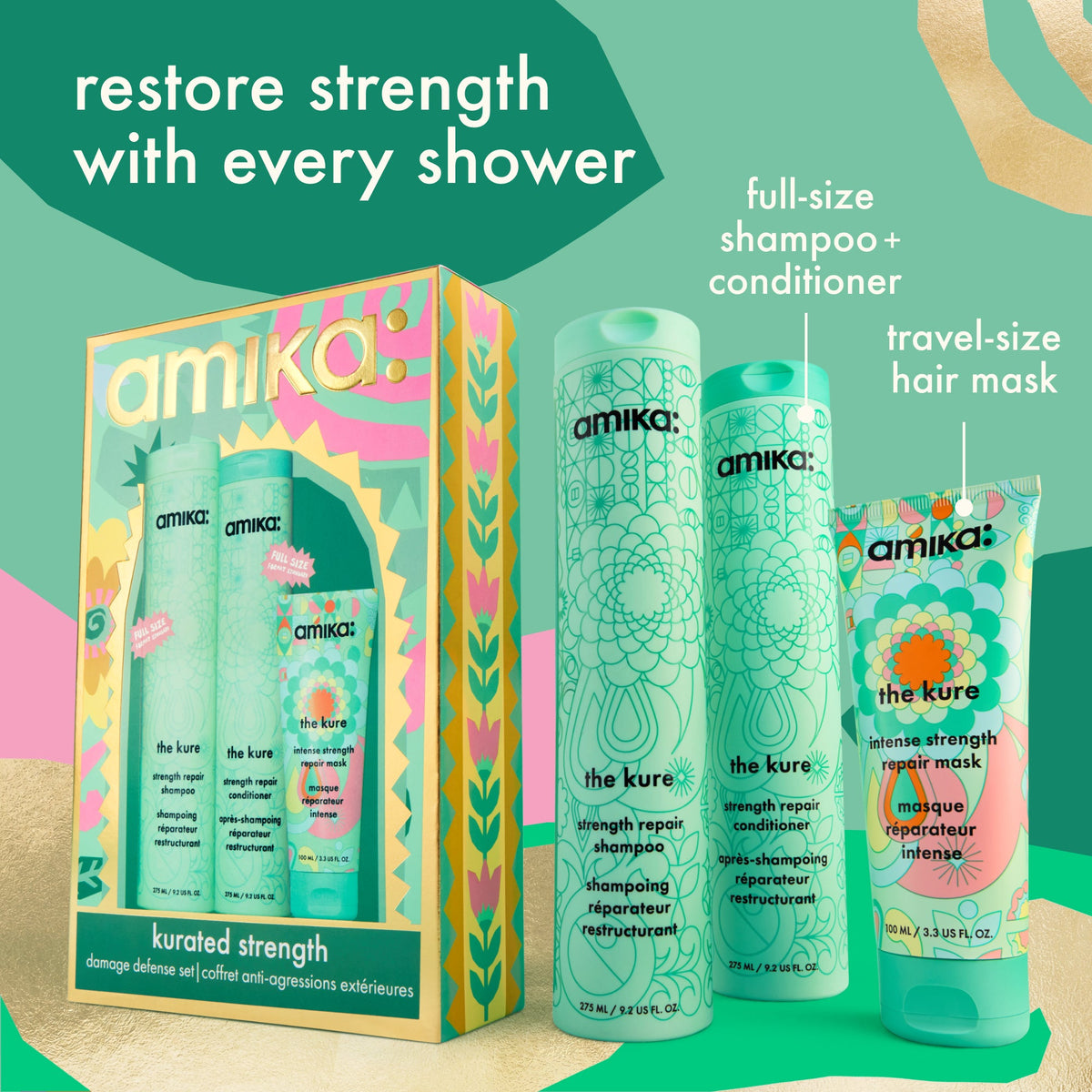 What's included in the amika Kurated Strength set