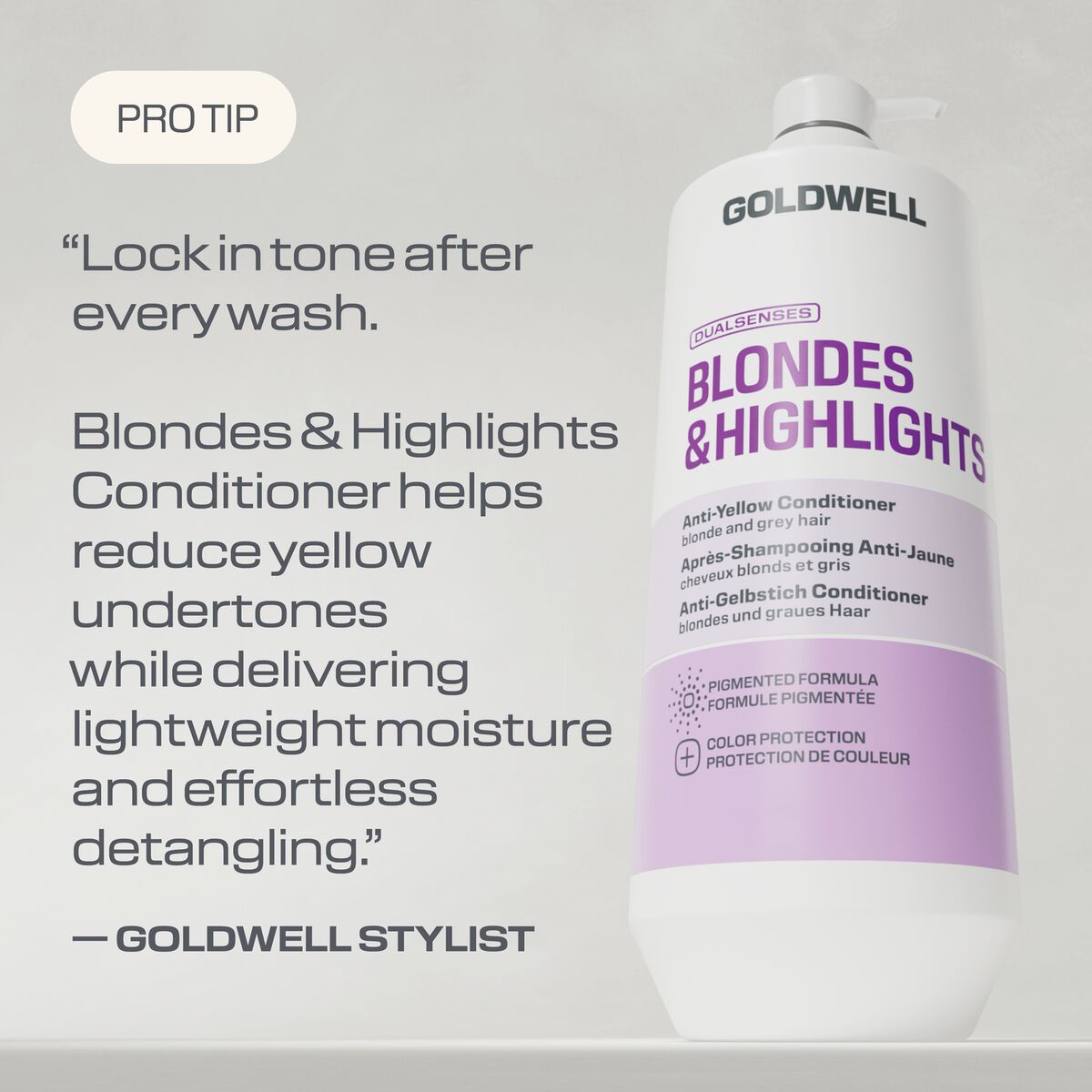 Goldwell Dualsenses Blondes & Highlights Anti-Yellow Conditioner product detail