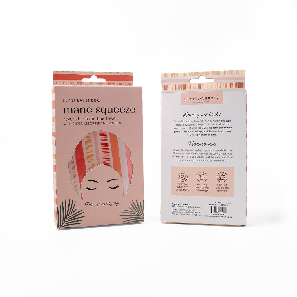 Lemon Lavender Mane Squeeze Reversible Satin Hair Towel product detail