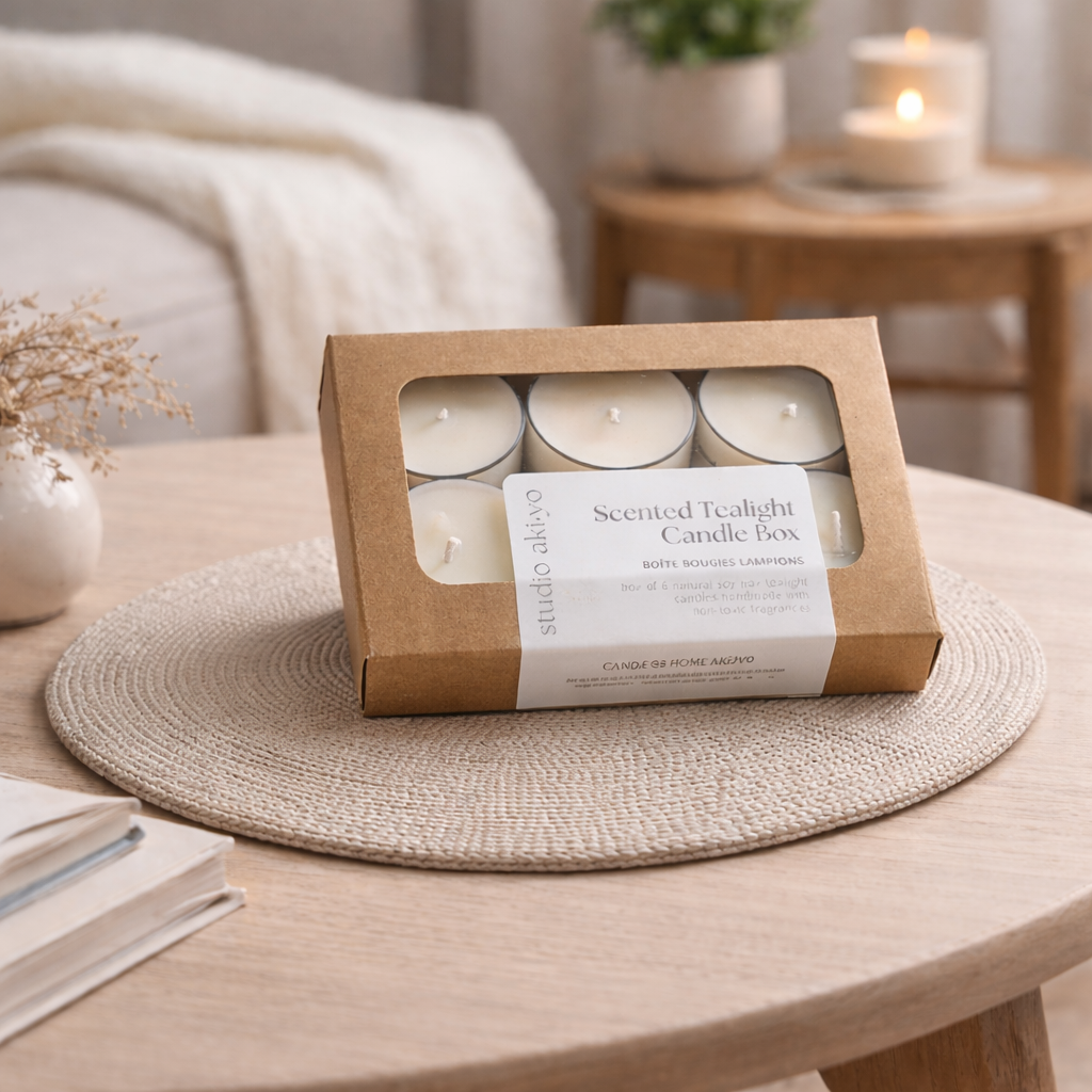 Studio Akiyo Tealight Candle Box, set of 6, product detail