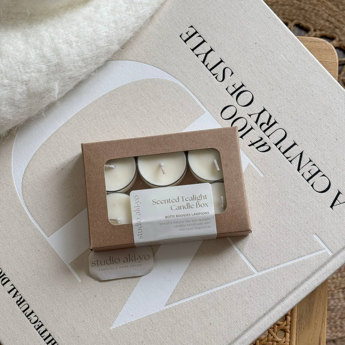 Studio Akiyo Tealight Candle Box, set of 6, product detail