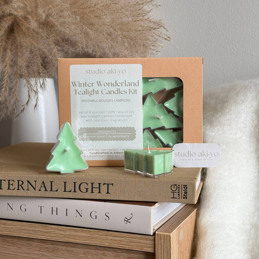 Studio Akiyo Winter Wonderland Tree Tealight Candle Set