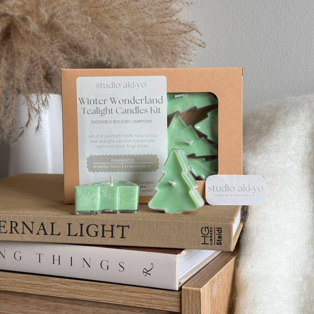 Studio Akiyo Winter Wonderland Tree Tealight Candle Set product detail