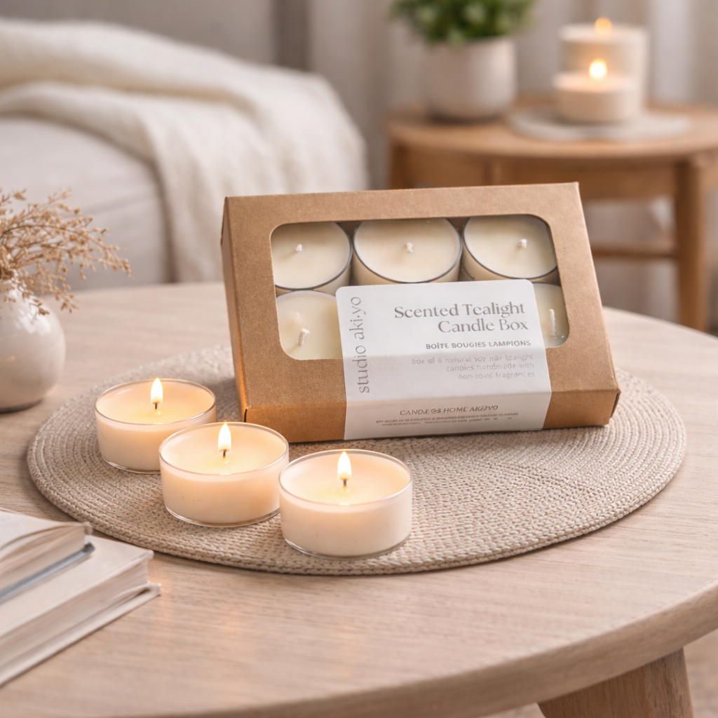 Studio Akiyo Tealight Candle Box, set of 6, product detail