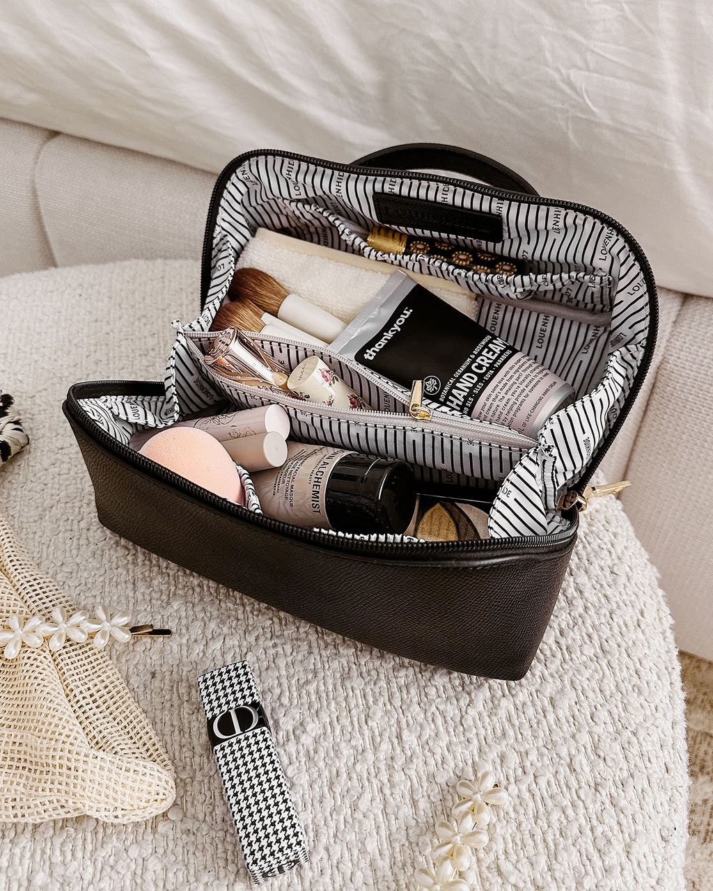 Black Louenhide Ellis makeup bag