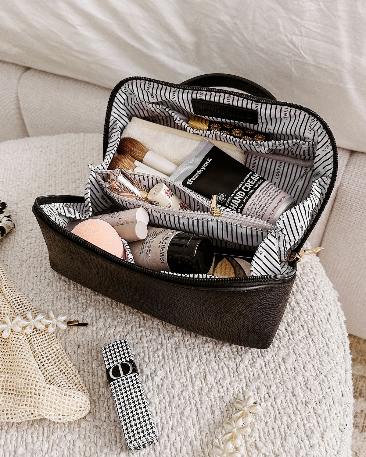 Black Louenhide Ellis makeup bag