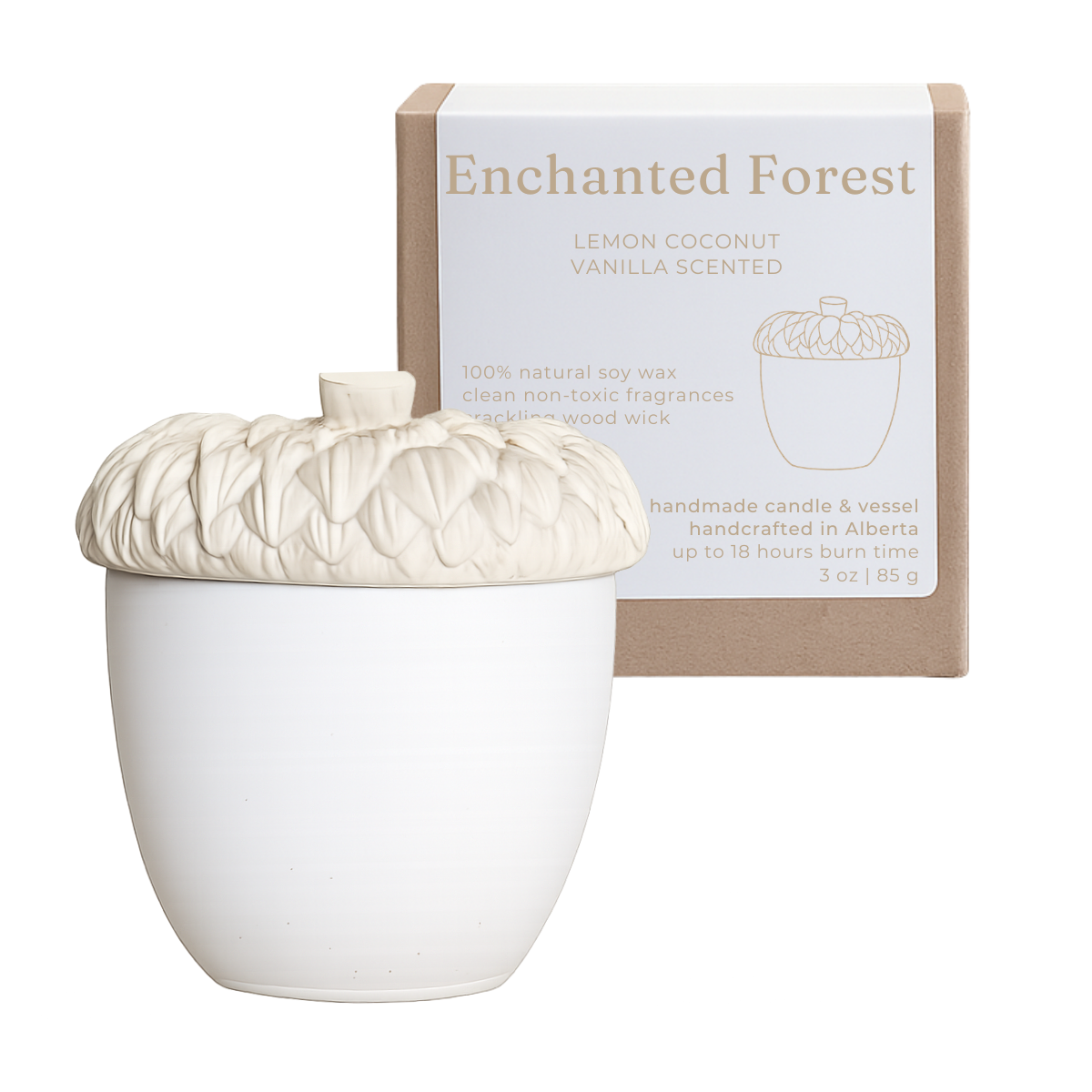 Studio Akiyo Enchanted Forest acorn soy candle