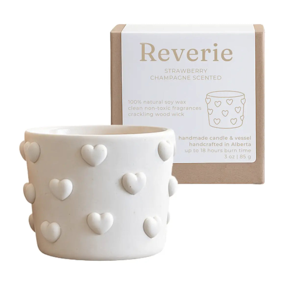 Studio Akiyo heart soy candle in strawberry champagne