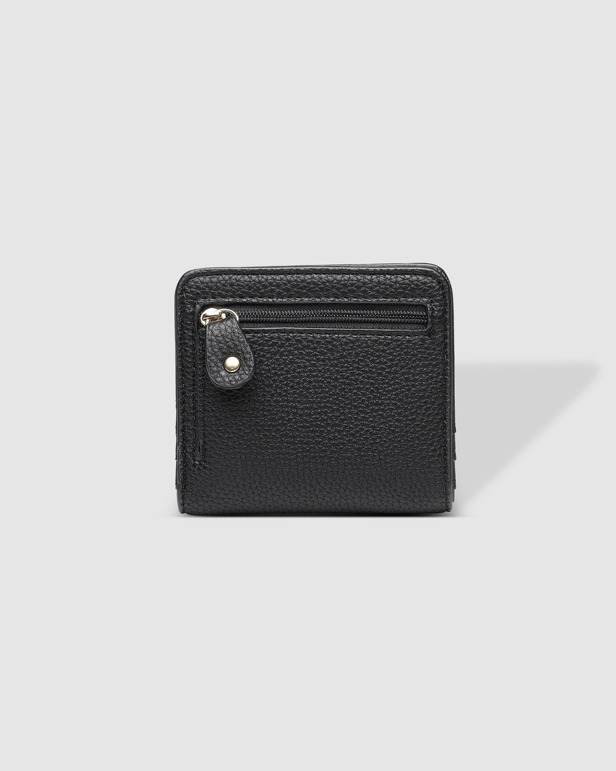Louenhide Lily wallet in black, open with card slots