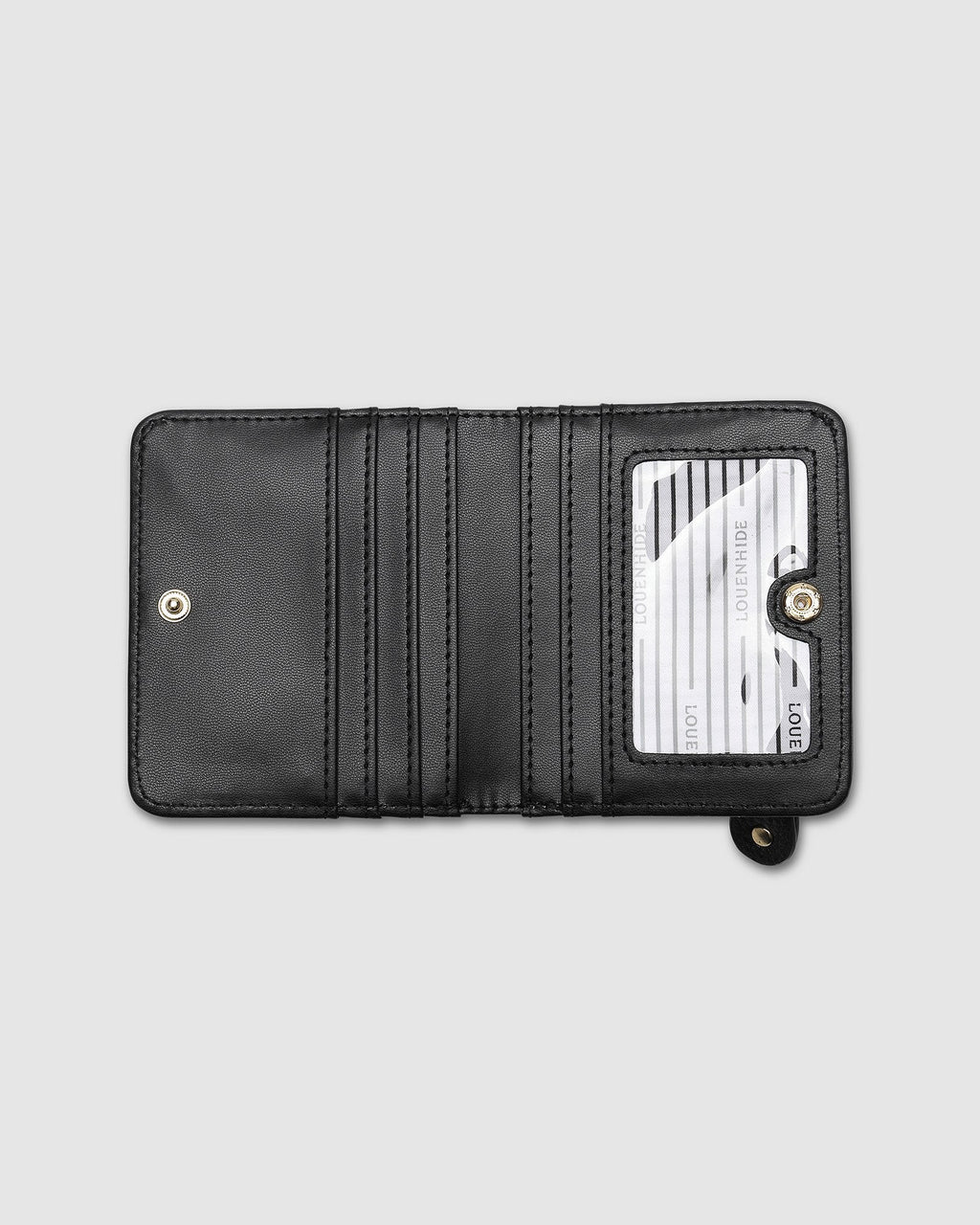 Louenhide Lily wallet in black, interior detail