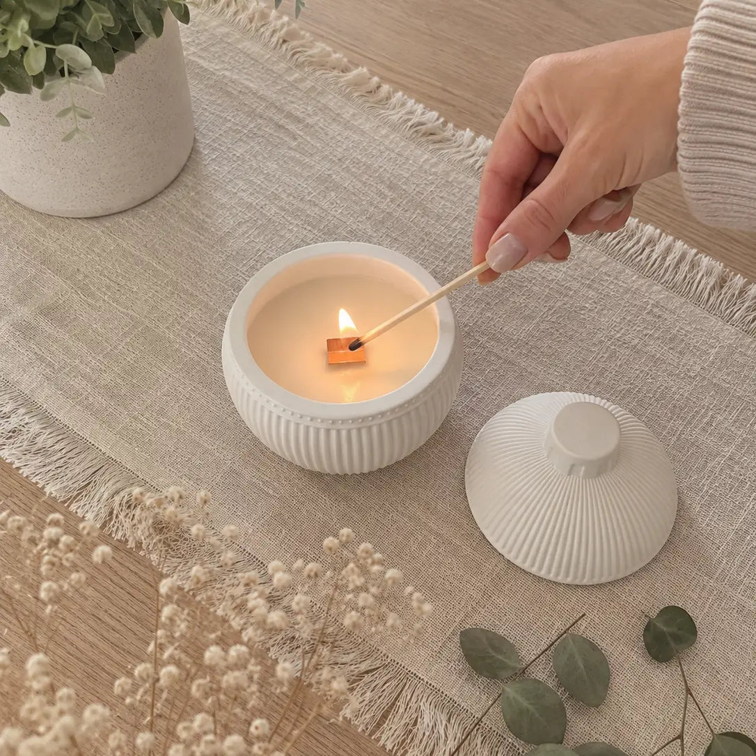 Studio Akiyo Silent Night ornament candle burning