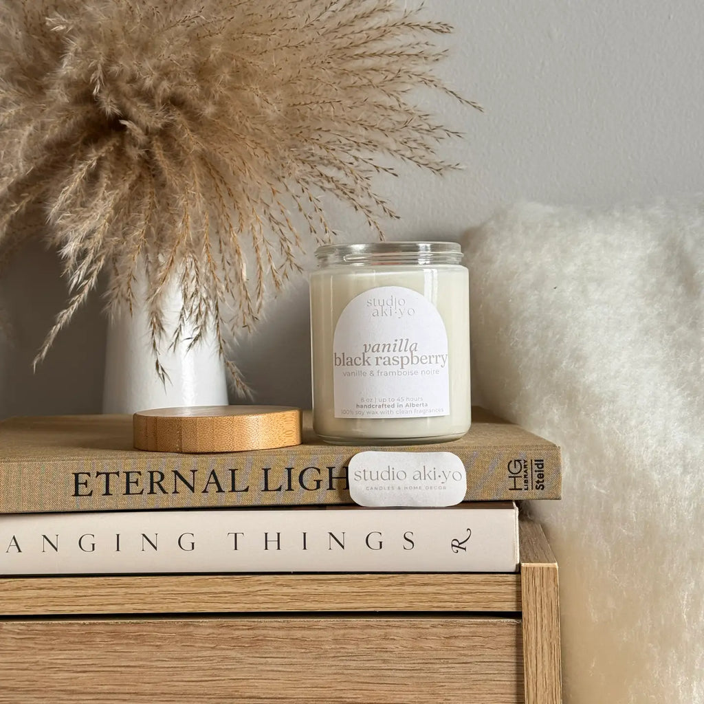 Studio Akiyo Vanilla Black Raspberry soy candle 8oz