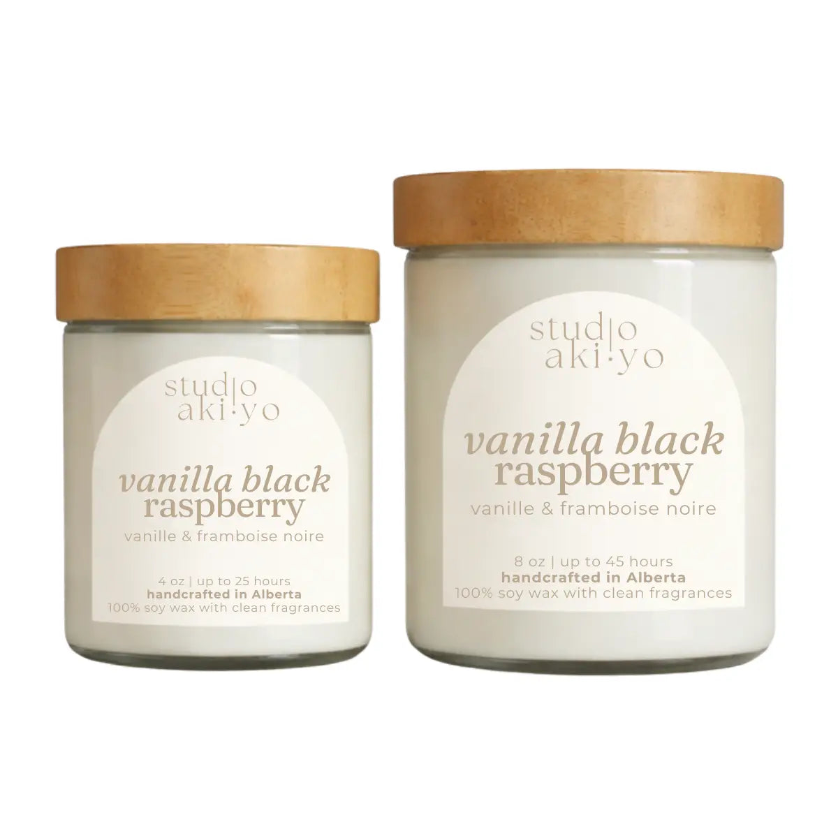 Studio Akiyo soy wax candles in 4oz and 8oz
