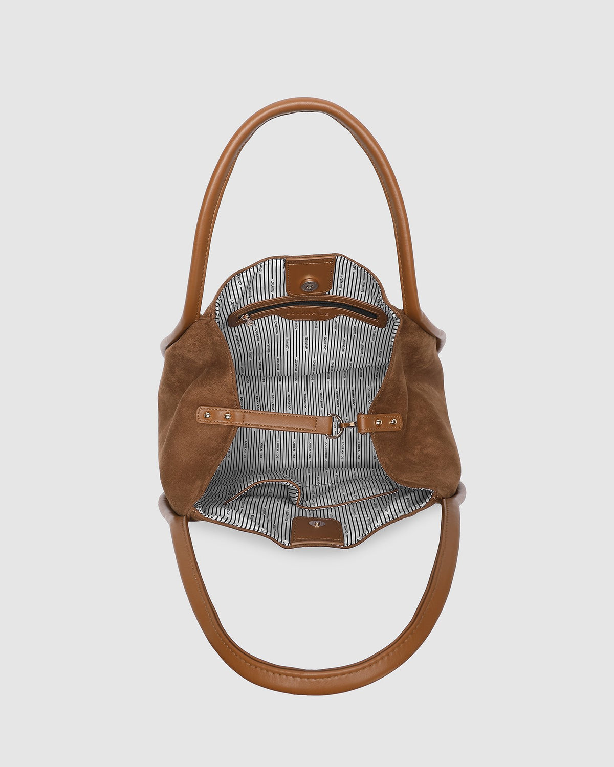 Louenhide Sutton Shoulder Bag in Suede Tan
