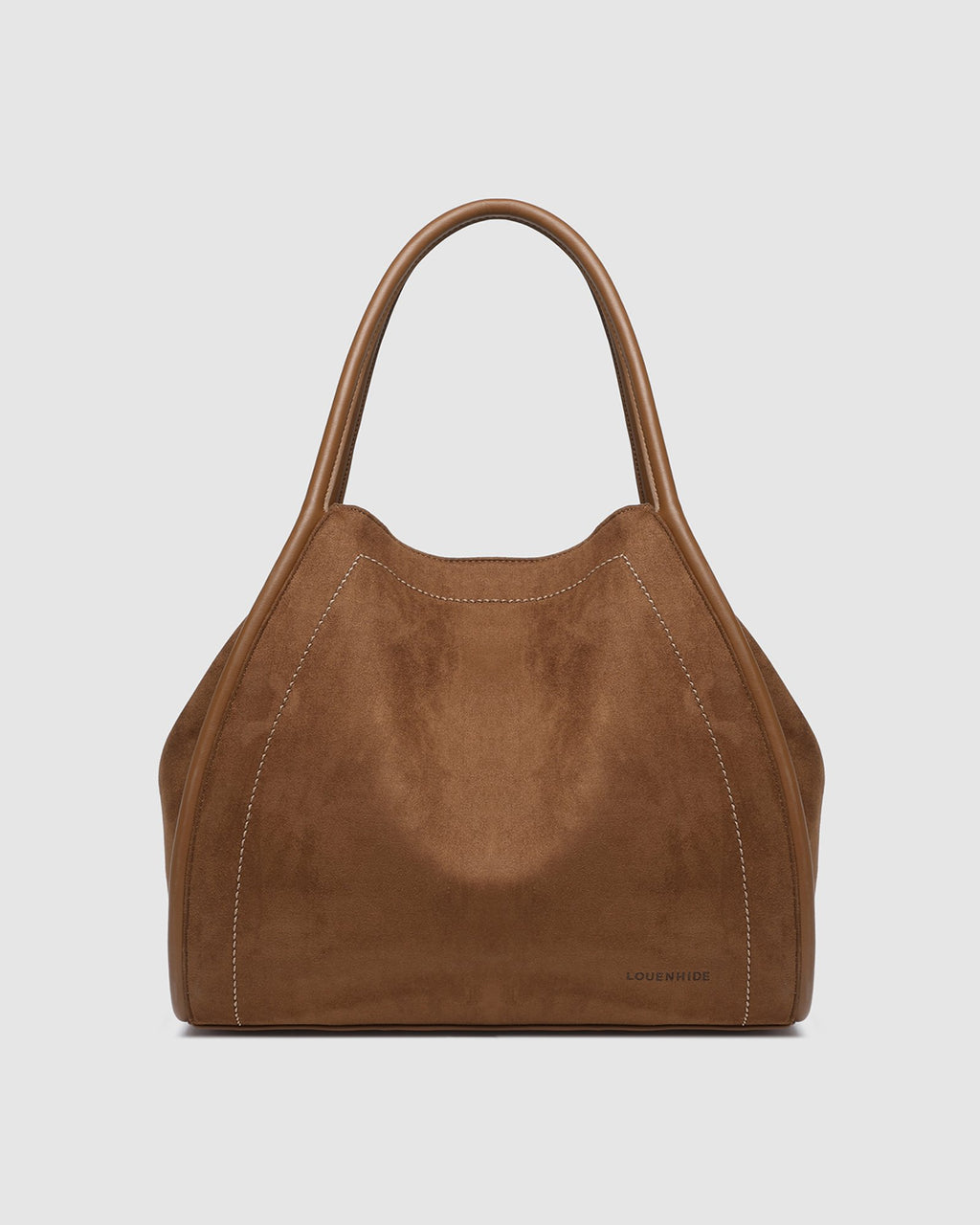 Louenhide Sutton Shoulder Bag in Suede Tan