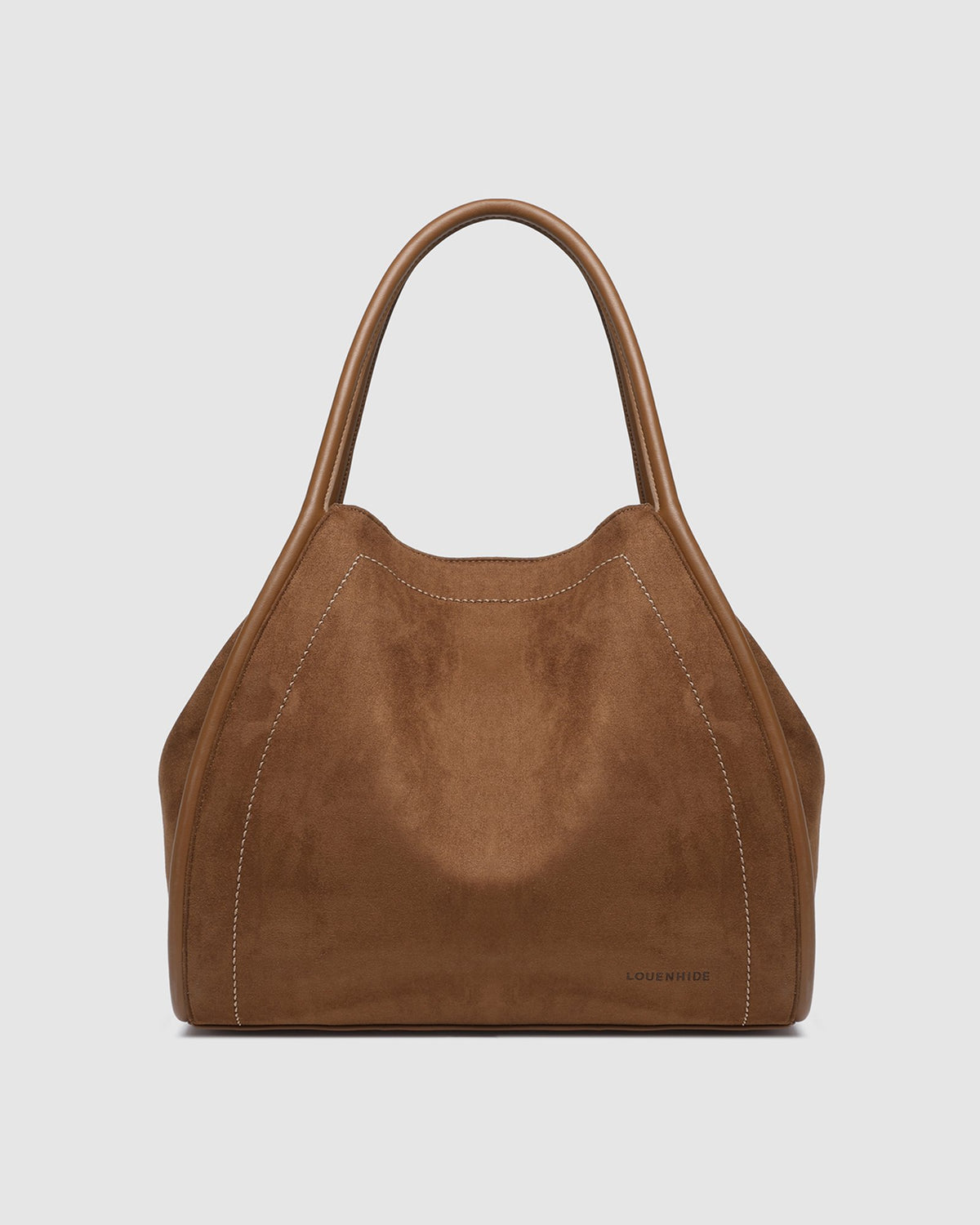 Louenhide Sutton Shoulder Bag in Suede Tan