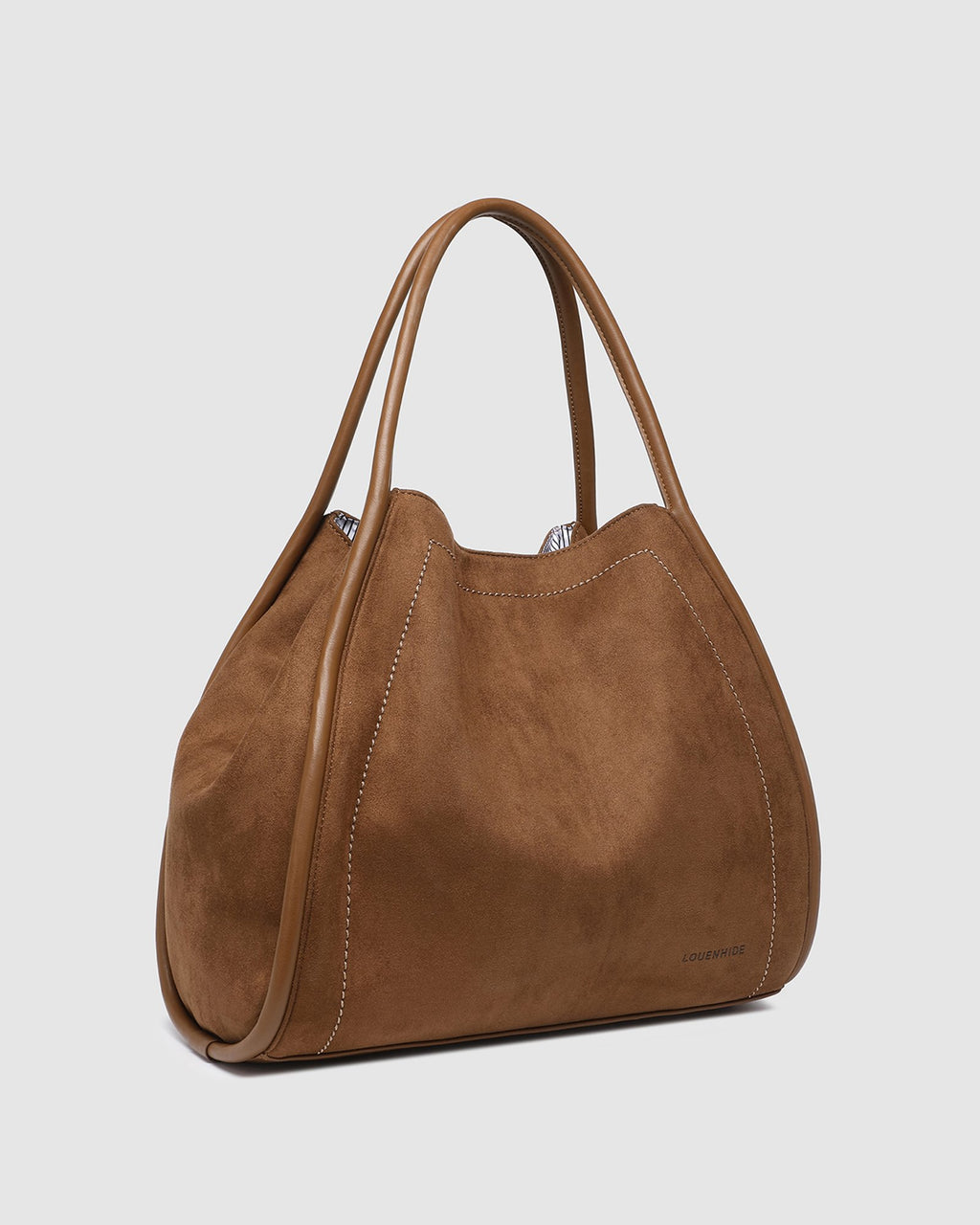 Louenhide Sutton Shoulder Bag in Suede Tan